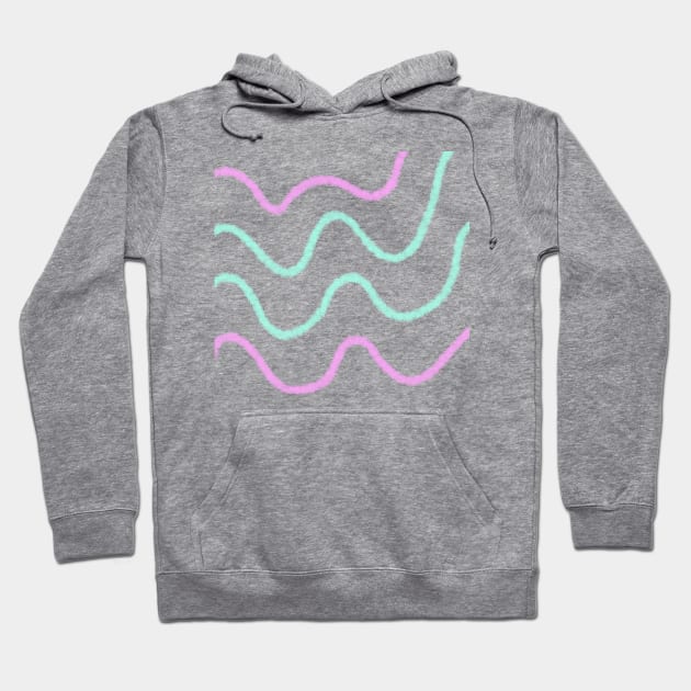 Colorful watercolor lines abstract art Hoodie by Artistic_st